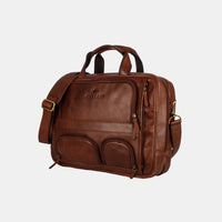 Finelaer Men Flight Bag 15.6 inch Brown Laptop