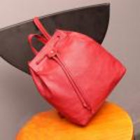 Women Bucket Fashion Drawstring Mini Backpack