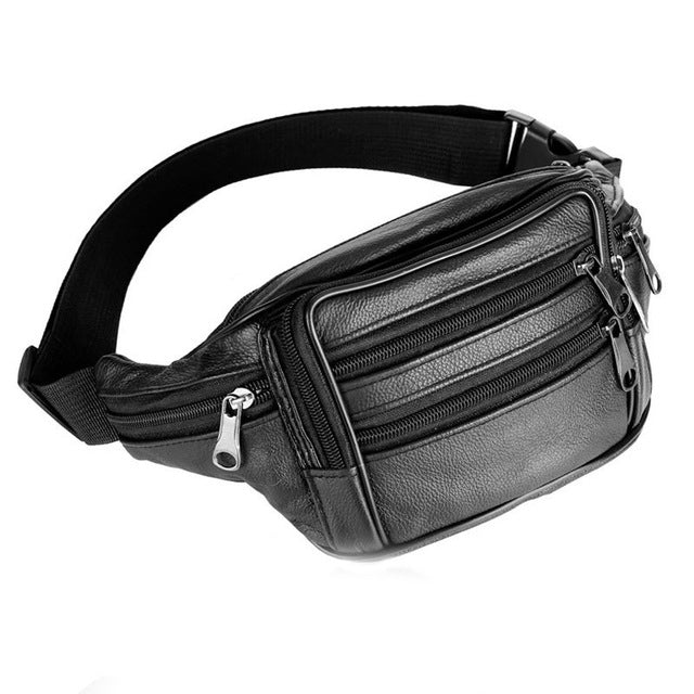 Fashion waist Bag Men Leather Waist Fanny Pack