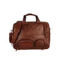 Finelaer Men Flight Bag 15.6 inch Brown Laptop