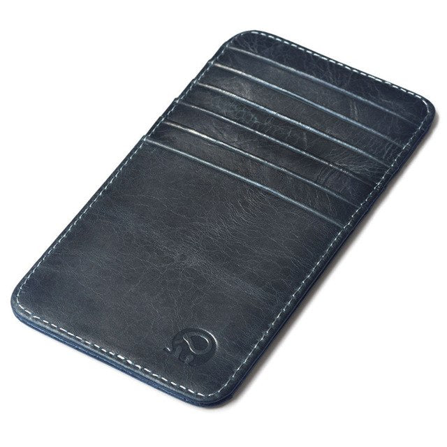 Leather Slim Men Credit Card Holder Brand